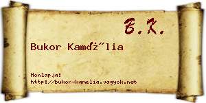 Bukor Kamélia névjegykártya